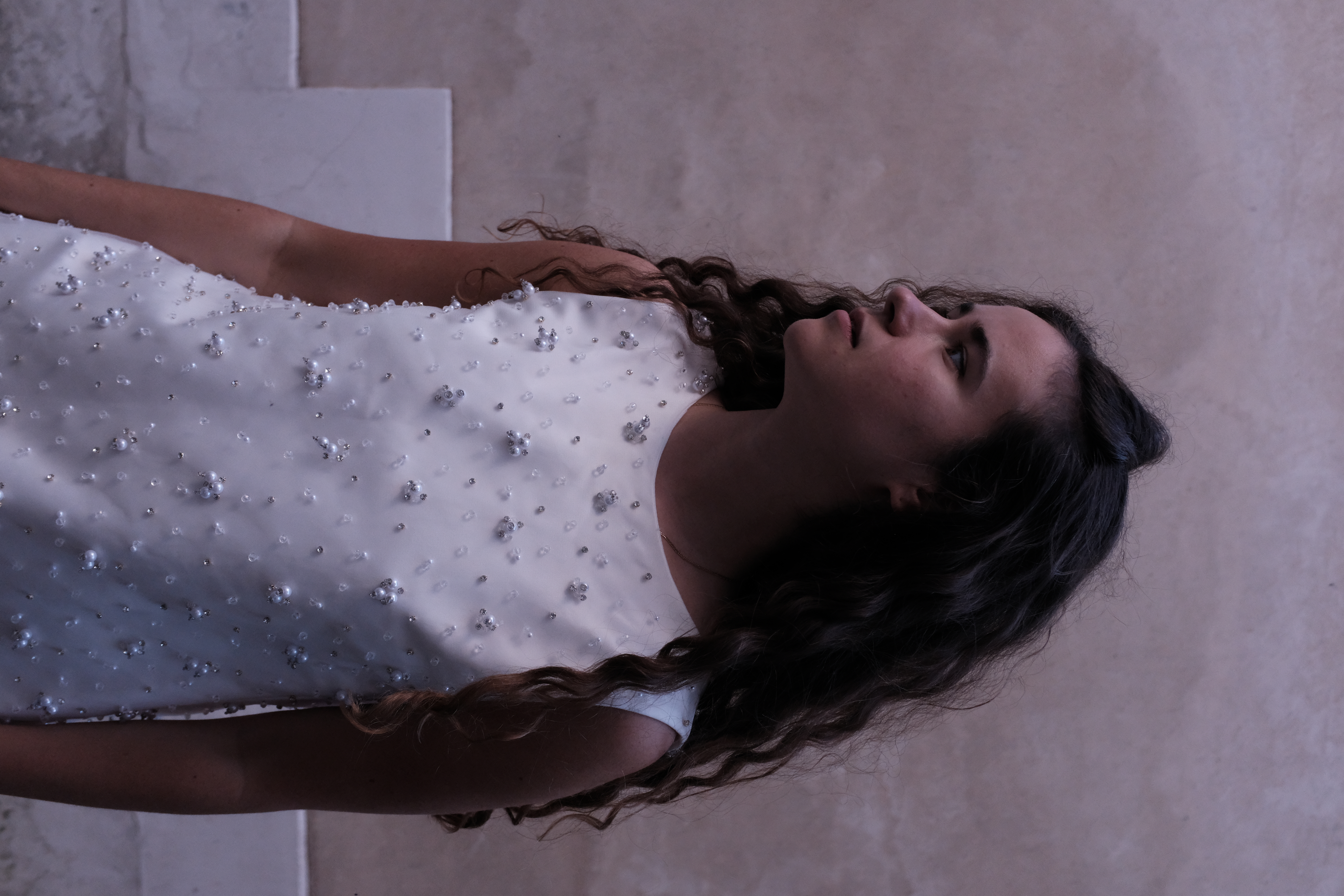 Beaded gown detail